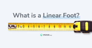 A linear foot shown on a measuring tape